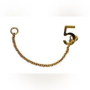 Vintage Girl Scouts 5-year Membership Numeral Guard Pin